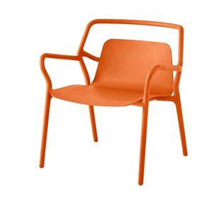 13 Poltrona Enjoy Rivatti 53 cm -Largura- em Polipropileno -PP- Pessego com Protecao UV